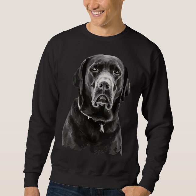 Sinnlich Black Labrador Sweatshirt (Vorderseite)