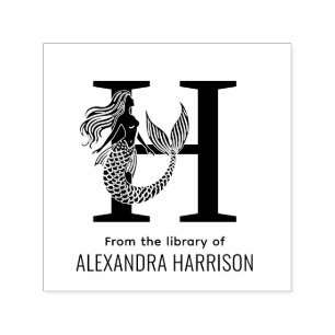Sinnliche Mermaid Flight Haare Bibliothek Buchname Permastempel