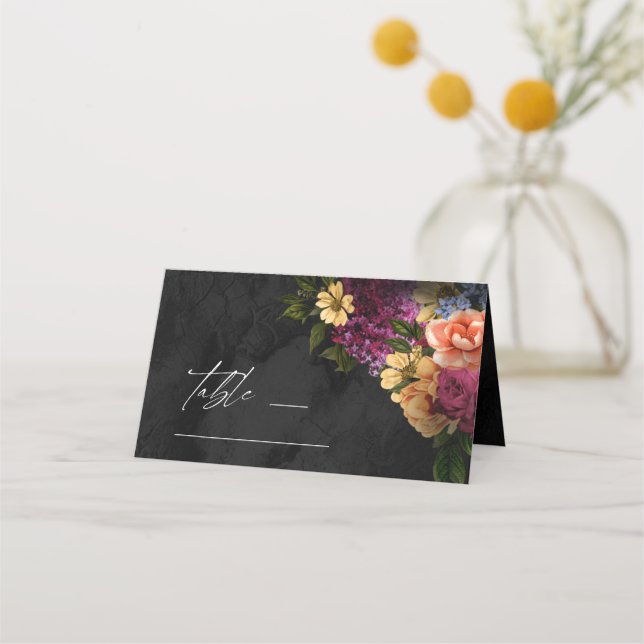 Sinnliche Nächte Blumenzwiebeltisch ID829 Platzkarte (Vorderseite)