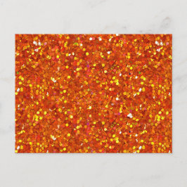 Sinopia Orange Glitzer Postkarte