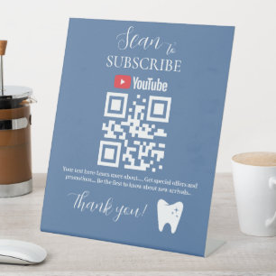 S'inscrire Code QR Panneau   YouTube   Dentiste 