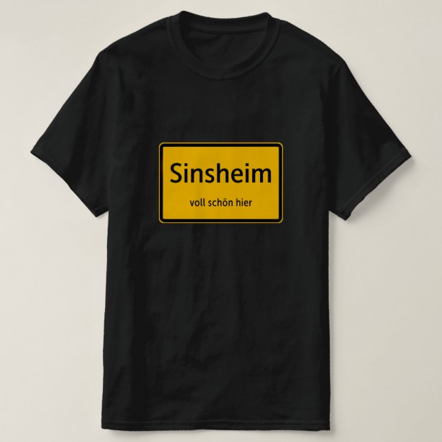 Sinsheim Messieurs T-shirt Tshirt (Design devant)