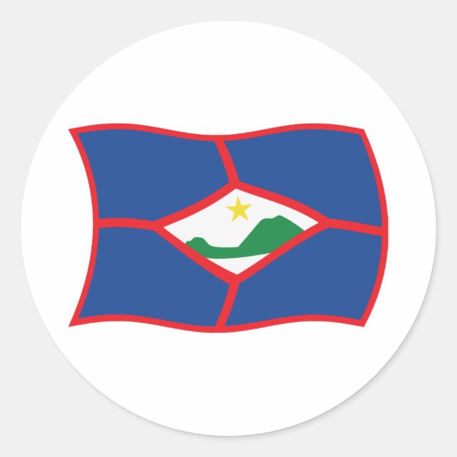 Sint Eustatius Flag Sticker (Vorderseite)