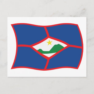 Sint-Eustatius-Flagge-Postkarte Postkarte