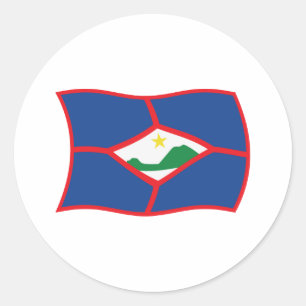 Sint-Eustatius-Flaggen-Aufkleber Runder Aufkleber