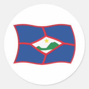 Sint-Eustatius-Flaggenaufkleber Runder Aufkleber