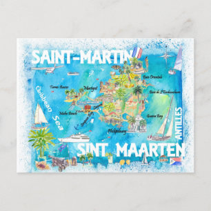 Sint Eustatius und Saba Niederländische Karibikins Postkarte