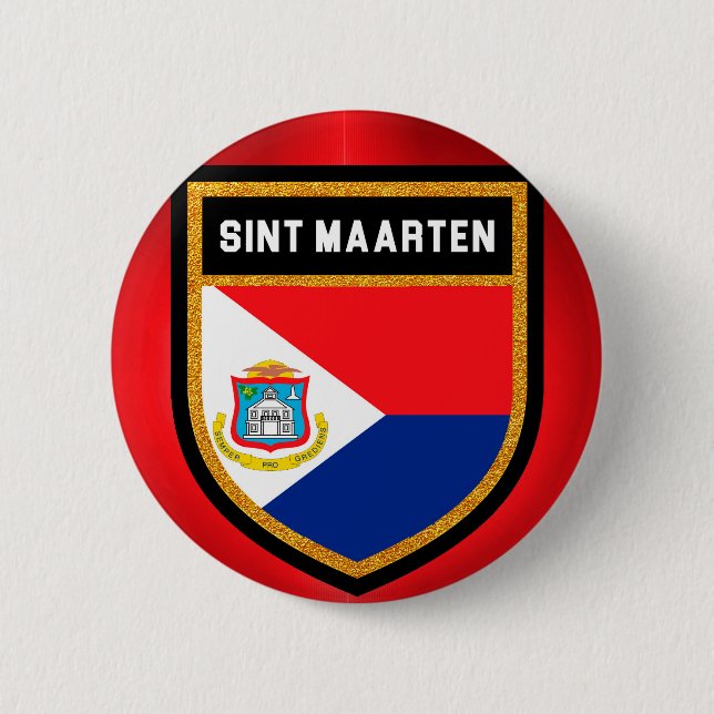 Sint Maarten Flag Button (Vorderseite)
