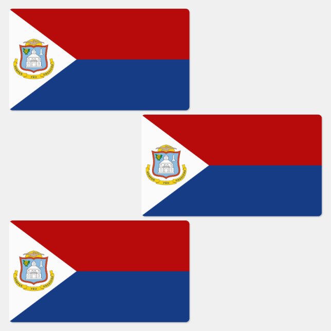 Sint Maarten Flag Etiketten (Gruppe)