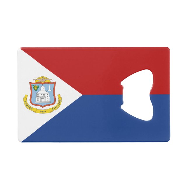 Sint Maarten Flag Geldbeutel Flaschenöffner (Vorderseite (Horizontal))