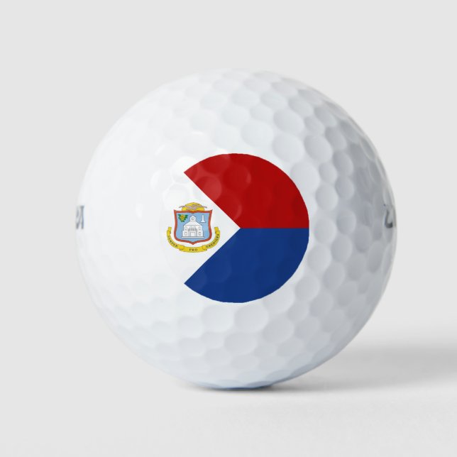 Sint Maarten Flag Golfball (Vorderseite)