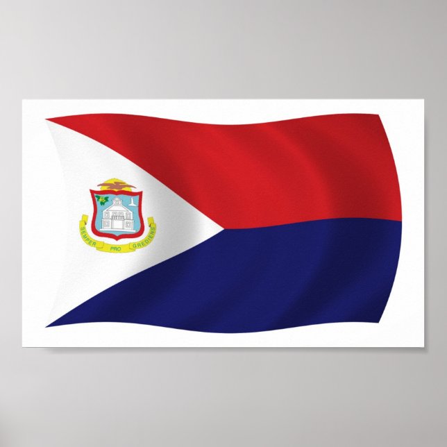 Sint Maarten Flag Poster Print (Vorne)