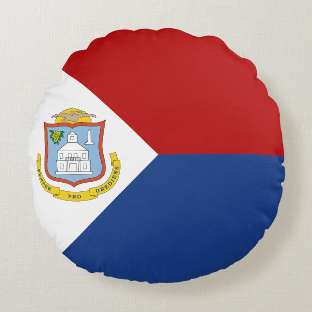 Sint Maarten Flag Rundes Kissen (Vorderseite)