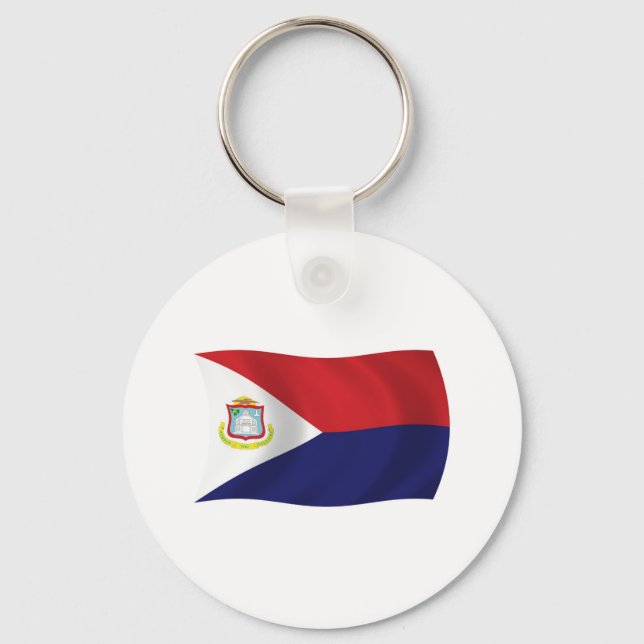 Sint Maarten Flag Schlüsselanhänger (Vorderseite)