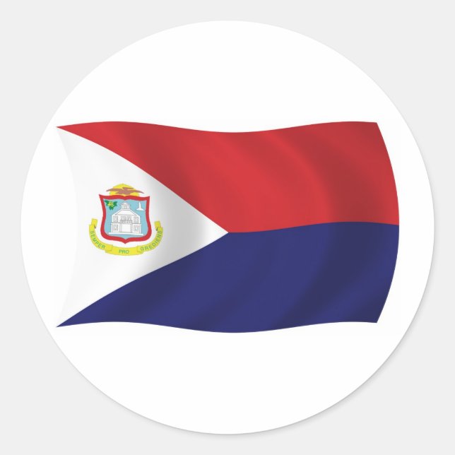 Sint Maarten Flag Sticker (Vorderseite)