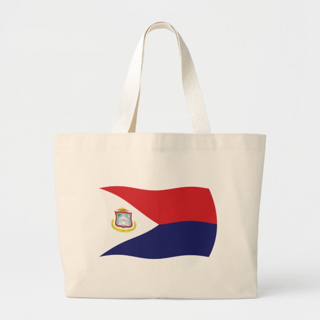 Sint Maarten Flag Tote Bag Jumbo Stoffbeutel (Vorne)