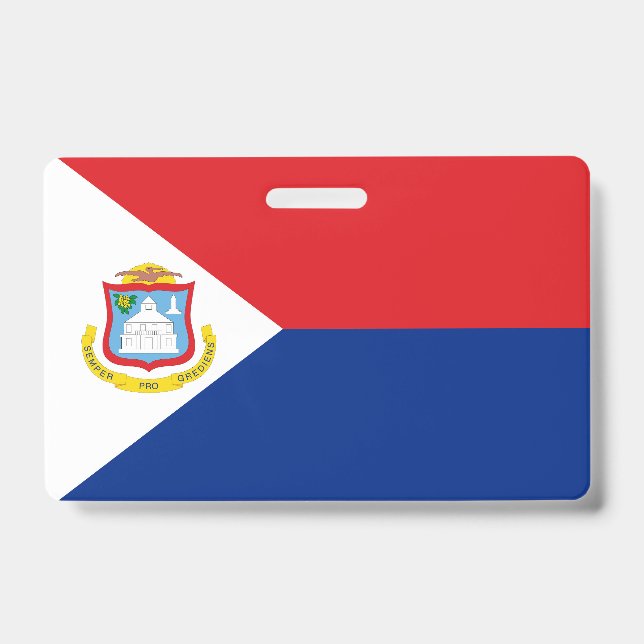 Sint Maarten Flagge Ausweis (Vorderseite)
