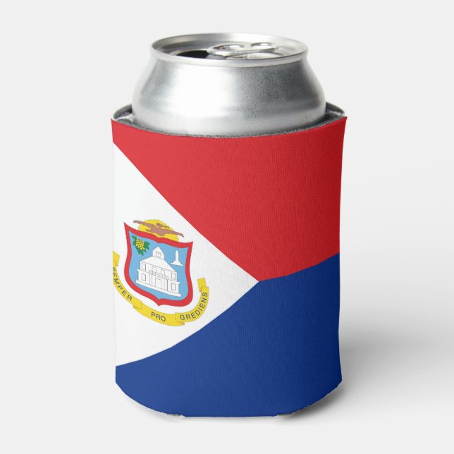 Sint Maarten Flagge Dosenkühler (Kanne Vorderseite)