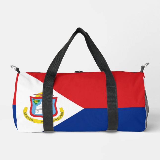 Sint Maarten Flagge Duffle Bag (Vorderseite)