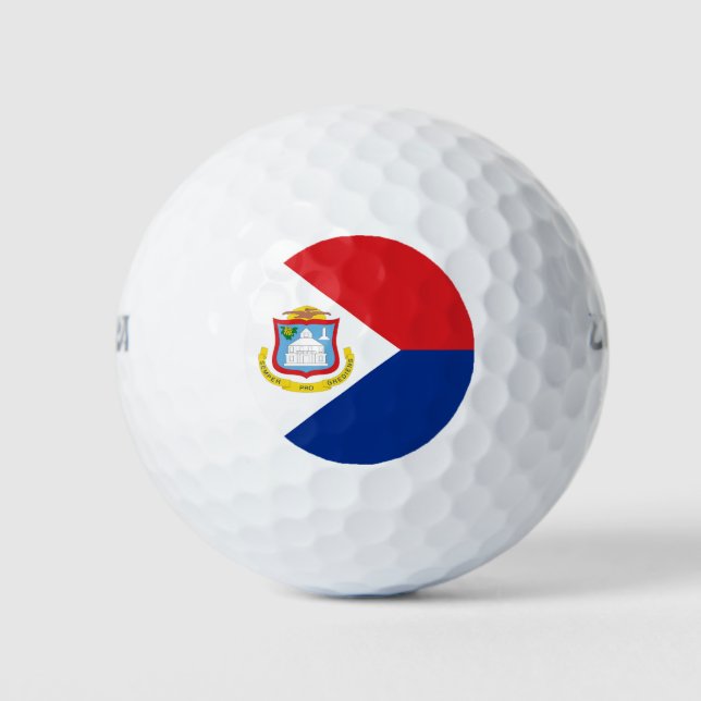 Sint Maarten Flagge Golfball (Vorderseite)