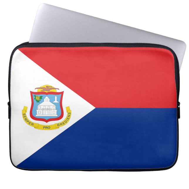 Sint Maarten Flagge Laptopschutzhülle (Vorderseite)