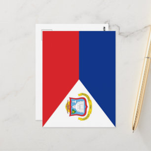Sint Maarten Flagge Postkarte