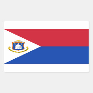 Sint Maarten Flagge Rechteckiger Aufkleber