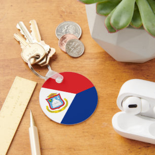 Sint Maarten Flagge Schlüsselanhänger