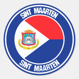 Sint Maarten RundEmblem Runder Aufkleber