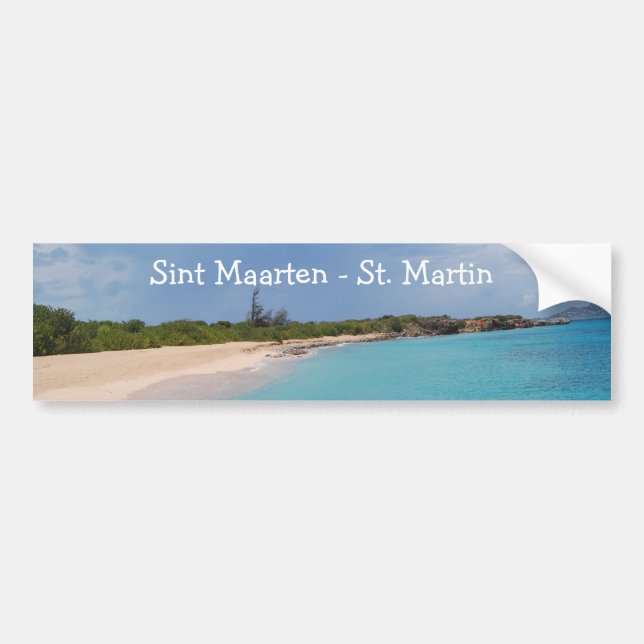 Sint Maarten - St. Martin Beach Scene Autoaufkleber (Vorne)