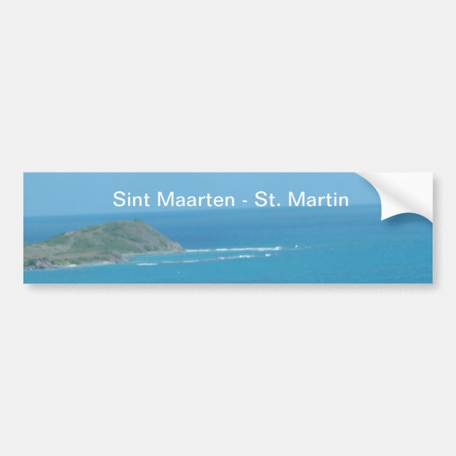 Sint Maarten - St. Martin Ocean Blue Seascape Autoaufkleber (Vorne)