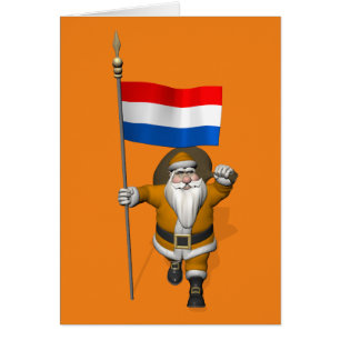 Sinterklaas Avec Ensigne De Pays-Bas