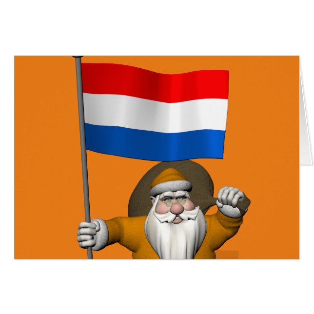 Sinterklaas Avec Ensigne De Pays-Bas (Devant horizontal)