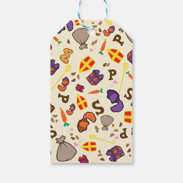 Sinterklaas Feest Geschenkanhänger (Rückseite)