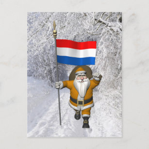 Sinterklaas mit Abzeichen der Niederlande Postkarte