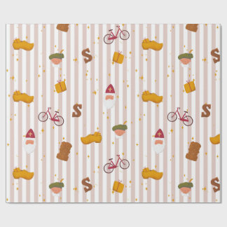 Sinterklaas- und Piet-Wrap-Papier Geschenkpapier
