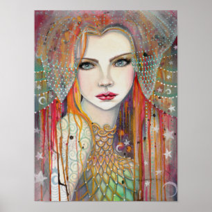 Sinti und Roma Beautiful Fantasy Art Woman Poster