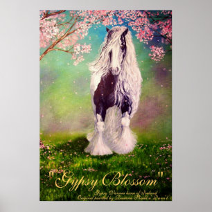 "Sinti und Roma Blassom" Irish Vanner Stallion Pfe Poster
