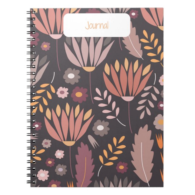 Sinti und Roma Blume Bohemisch Notebook-Design Notizblock (Vorderseite)