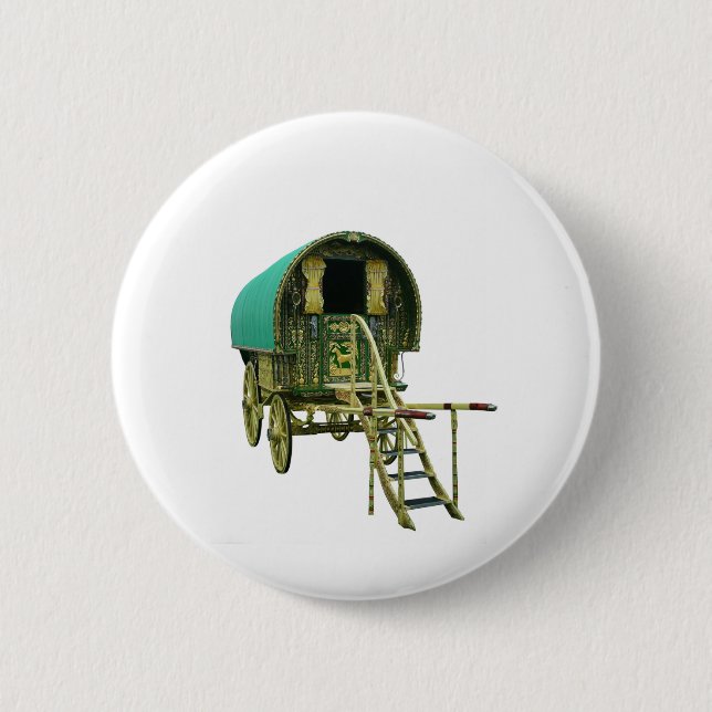 Sinti und Roma Bowtop Caravan Button (Vorderseite)