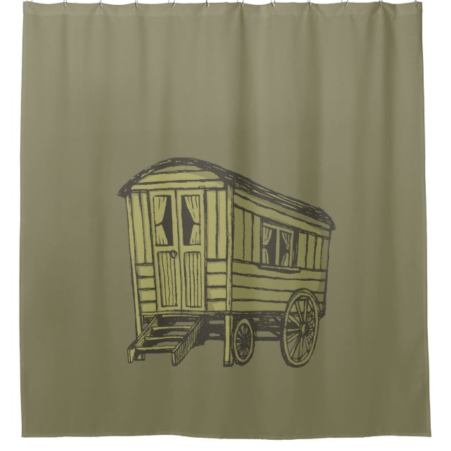 Sinti und Roma Caravan Duschvorhang (Vorderseite)