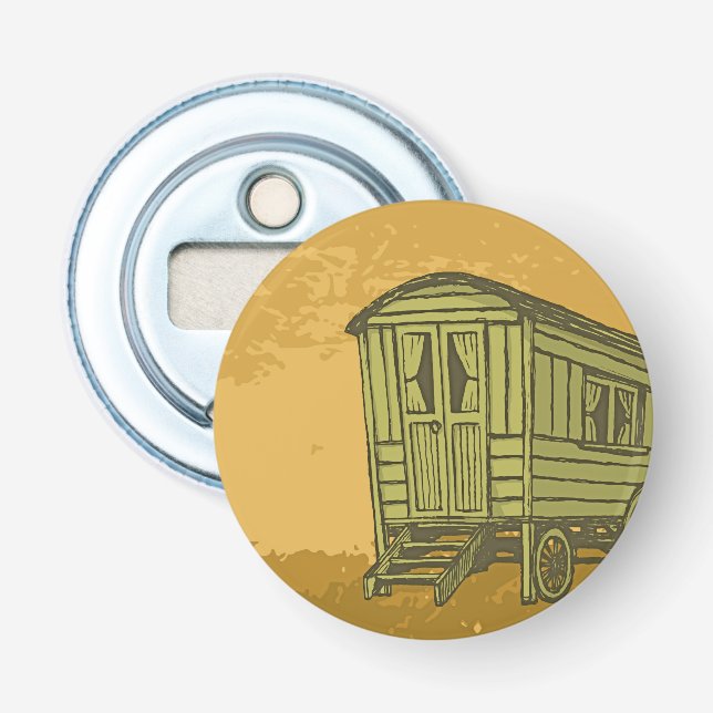 Sinti und Roma Caravan Flaschenöffner (Vorderseite)