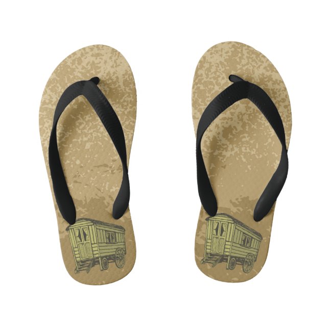 Sinti und Roma Caravan Kinderbadesandalen (Fußbett)