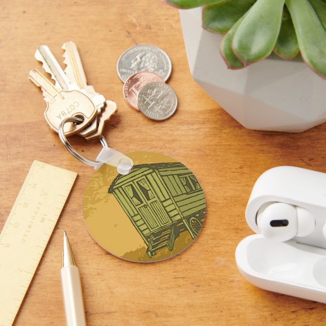 Sinti und Roma Caravan Schlüsselanhänger (Schreibtisch)