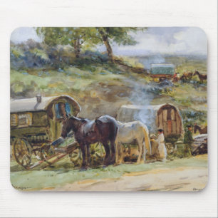 Sinti und Roma Encampment, Appleby, 1919 Mousepad
