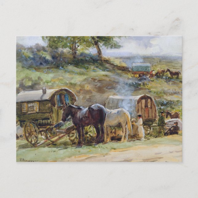 Sinti und Roma Encampment, Appleby, 1919 Postkarte (Vorderseite)