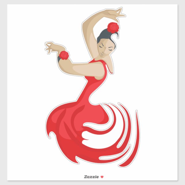 Sinti und Roma Flamenco Dancer Aufkleber (Blatt)