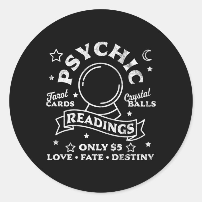 Sinti und Roma Fortune Teller Psychische Lesungen  Runder Aufkleber (Vorderseite)
