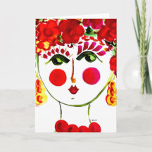 Sinti und Roma Garden Girl Poppy - Note Card