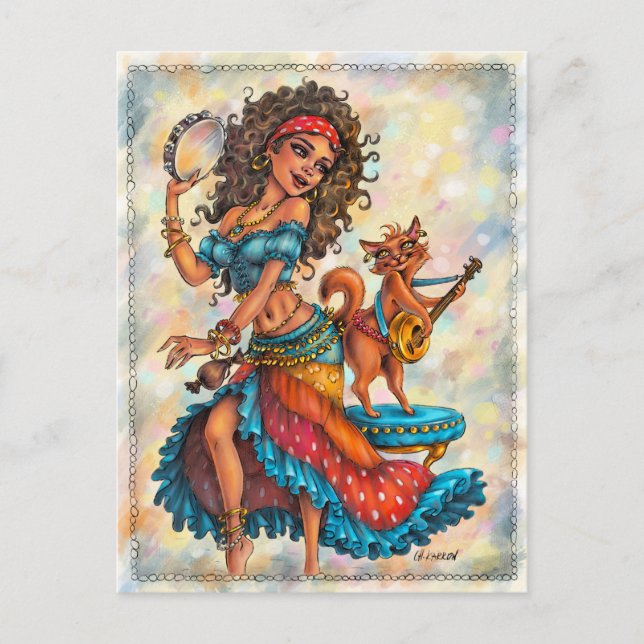 Sinti und Roma Girls Postcard Postkarte (Vorderseite)